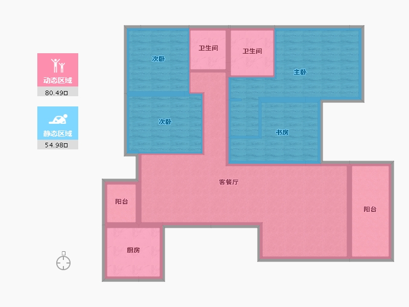 四川省-雅安市-西部网信·十里原湾-121.39-户型库-动静分区