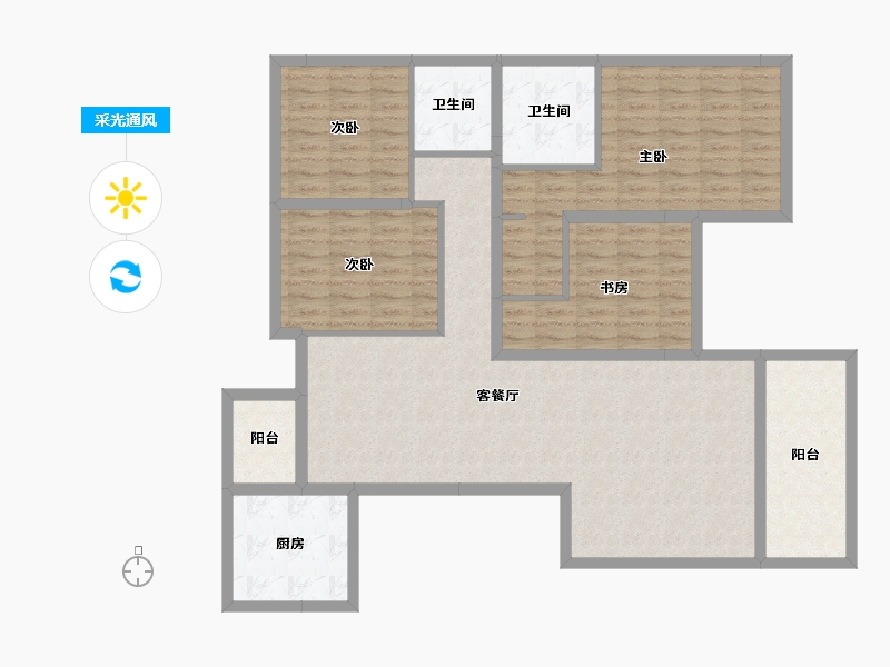 四川省-雅安市-西部网信·十里原湾-121.39-户型库-采光通风