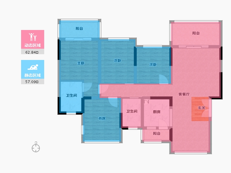 四川省-雅安市-西部网信·江湾城-106.05-户型库-动静分区