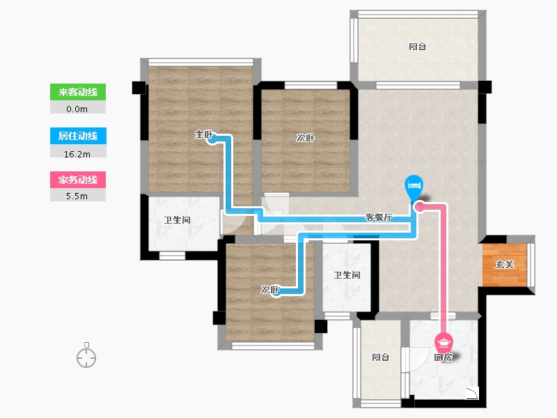 四川省-雅安市-西部网信·江湾城-86.37-户型库-动静线