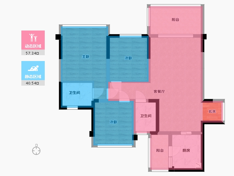 四川省-雅安市-西部网信·江湾城-86.37-户型库-动静分区