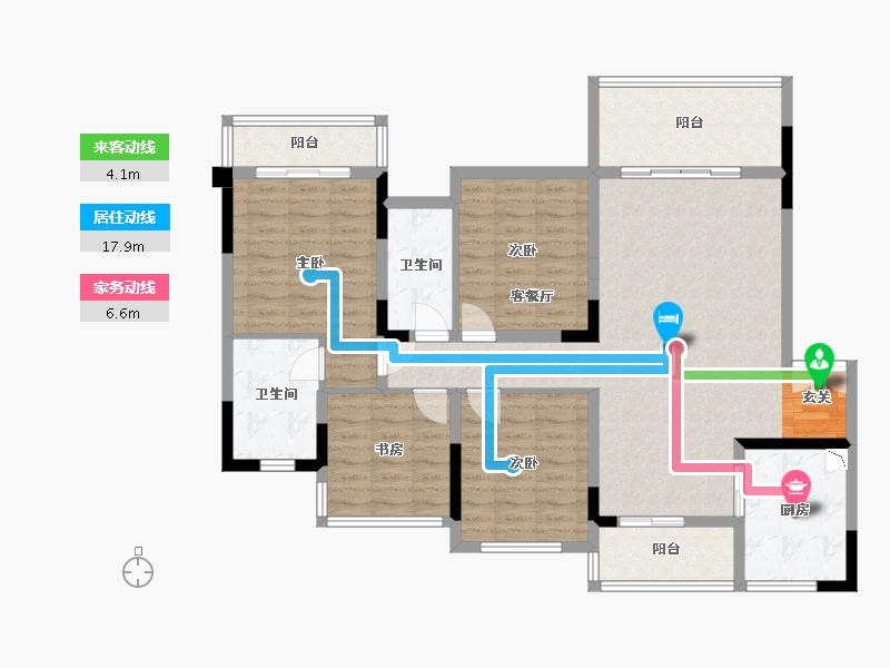 四川省-雅安市-西部网信·江湾城-117.06-户型库-动静线