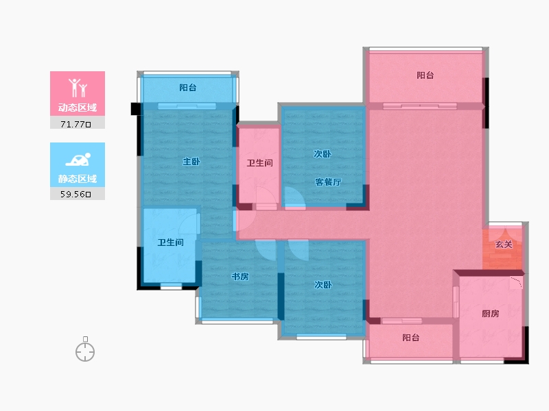 四川省-雅安市-西部网信·江湾城-117.06-户型库-动静分区