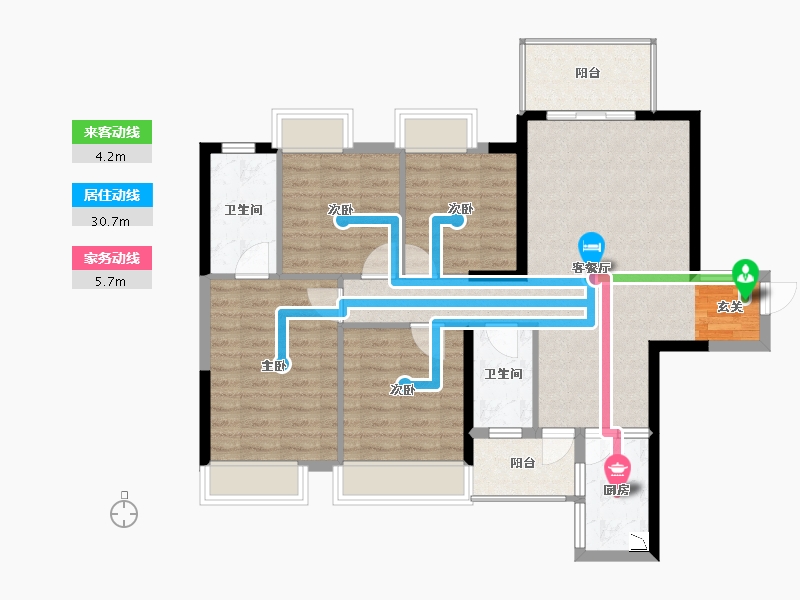 广西壮族自治区-南宁市-隆源学府-95.98-户型库-动静线