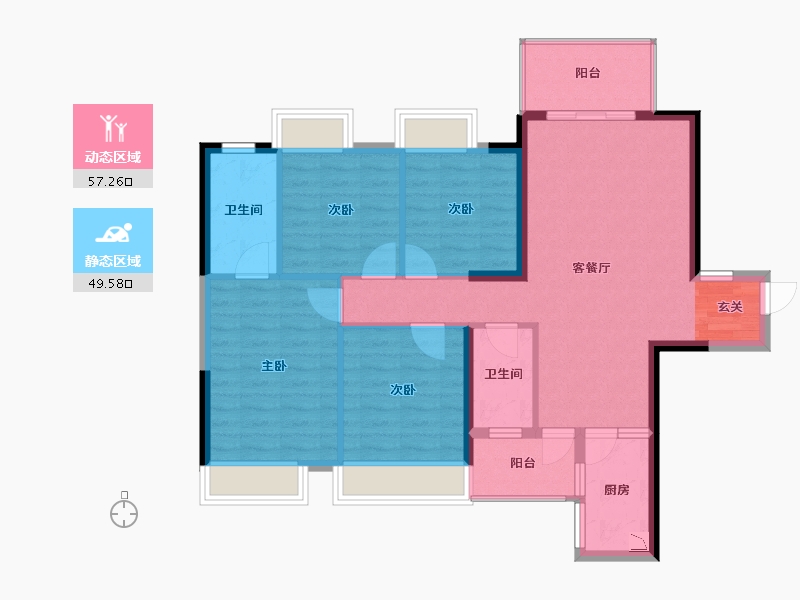 广西壮族自治区-南宁市-隆源学府-95.98-户型库-动静分区