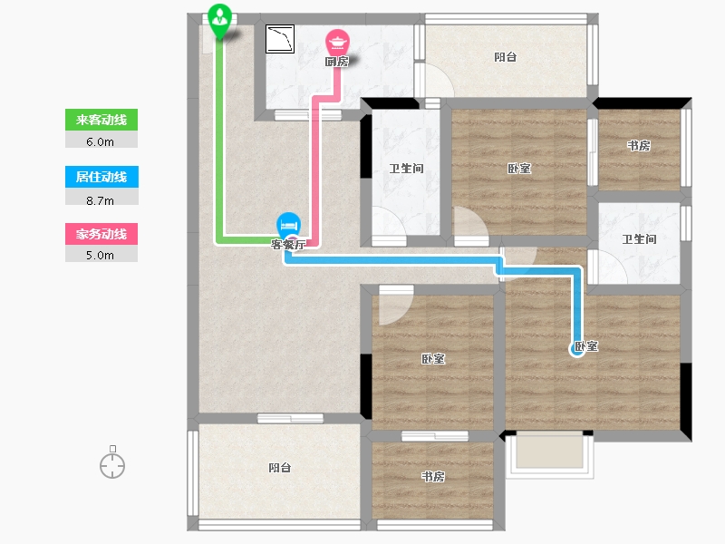 四川省-绵阳市-仁和春天二期·青云上-99.54-户型库-动静线