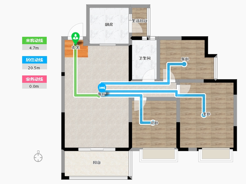 四川省-成都市-孔雀天成-80.48-户型库-动静线