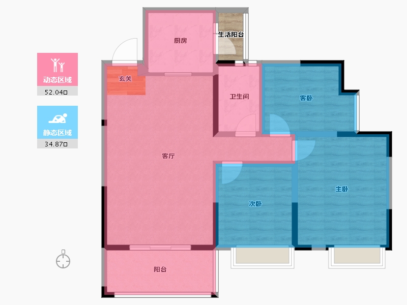 四川省-成都市-孔雀天成-80.48-户型库-动静分区