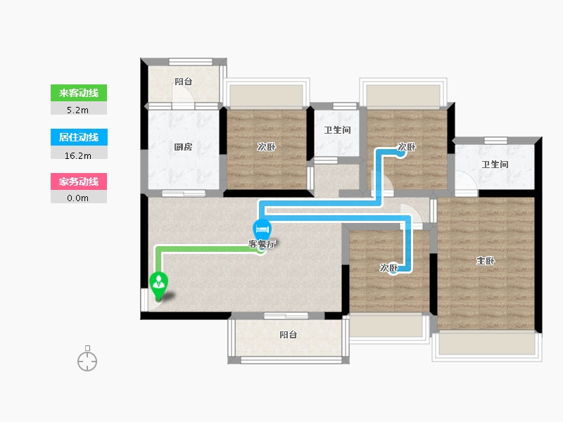 四川省-雅安市-雅原·幸福里-92.61-户型库-动静线