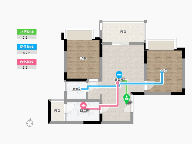 四川省-雅安市-水岸康居-61.12-户型库-动静线