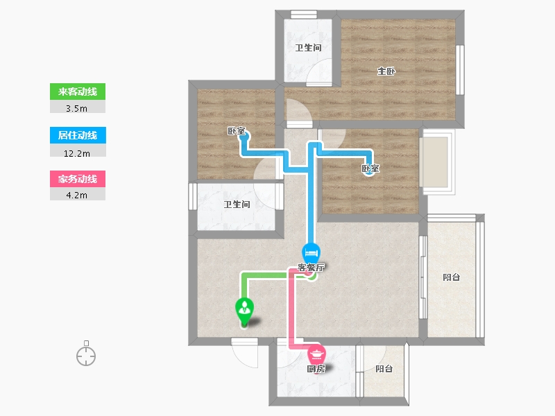 四川省-南充市-远达凤栖大院-69.55-户型库-动静线