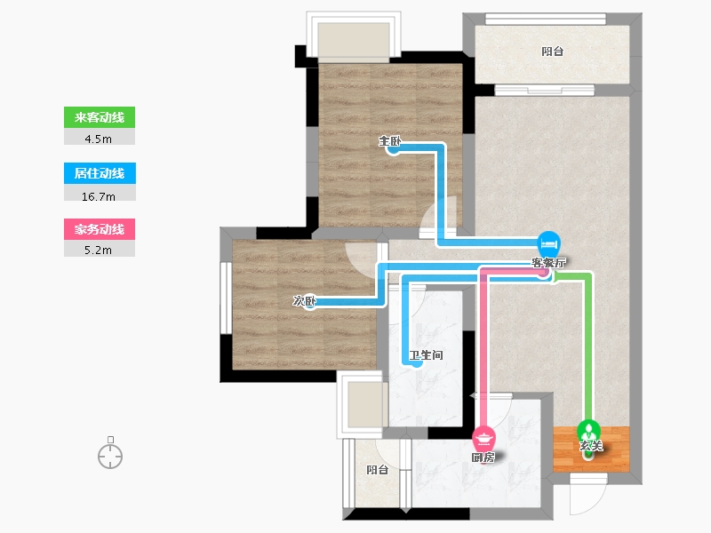 四川省-成都市-成龙1号-60.40-户型库-动静线