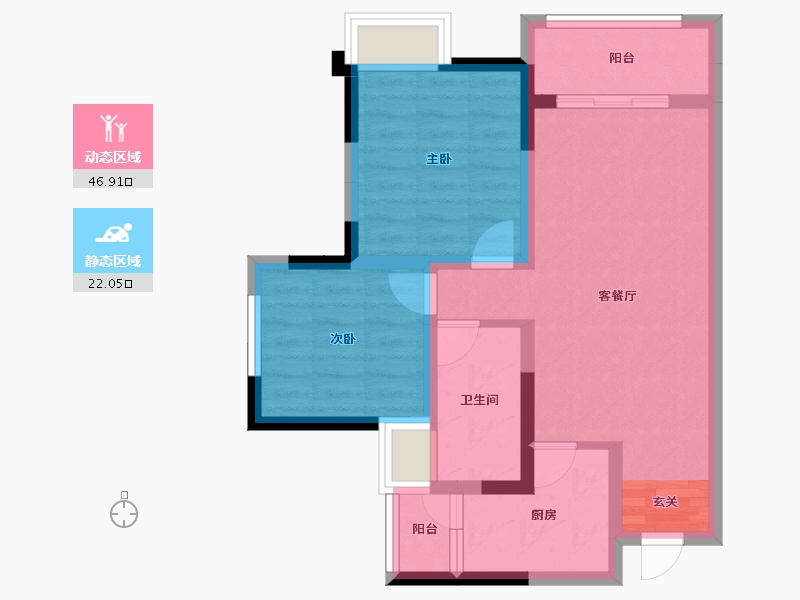 四川省-成都市-成龙1号-60.40-户型库-动静分区