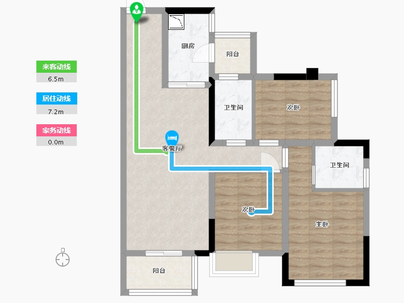 四川省-雅安市-领地·蘭台府3期-77.85-户型库-动静线