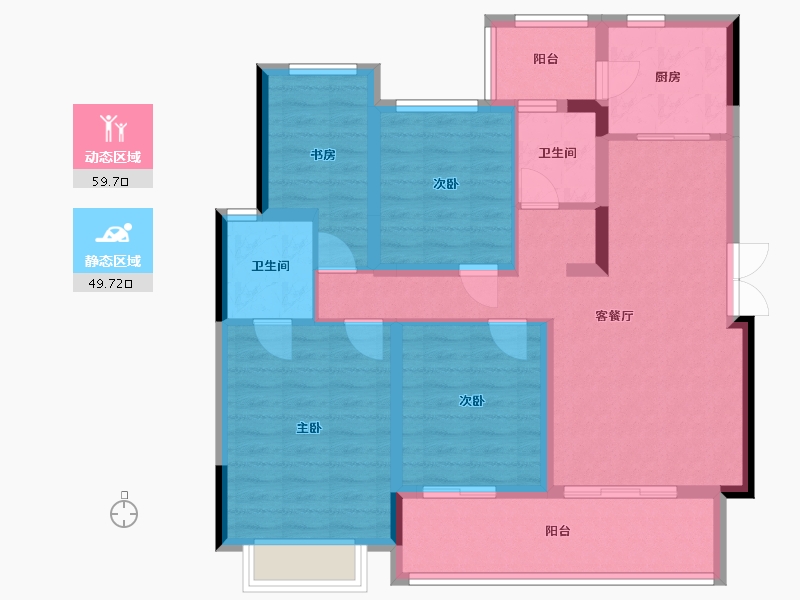 四川省-雅安市-领地·蘭台府3期-97.22-户型库-动静分区