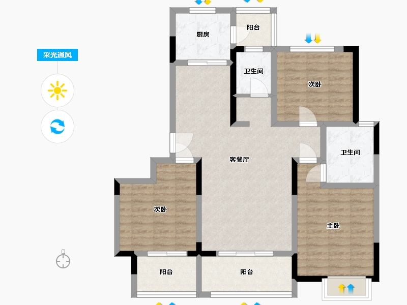 河南省-许昌市-英地泰和院-97.47-户型库-采光通风