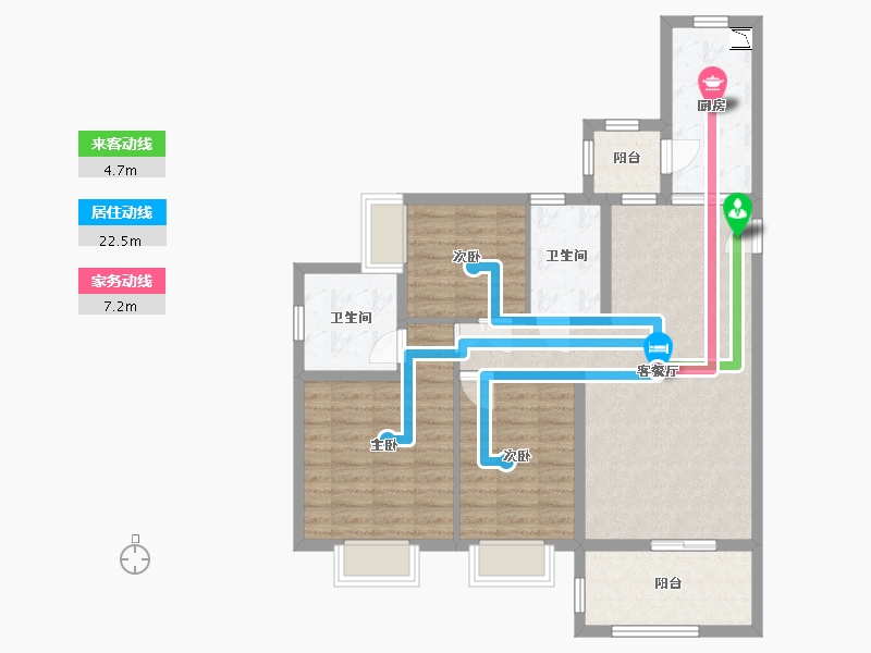 广东省-梅州市-恒大江山帝景-89.38-户型库-动静线