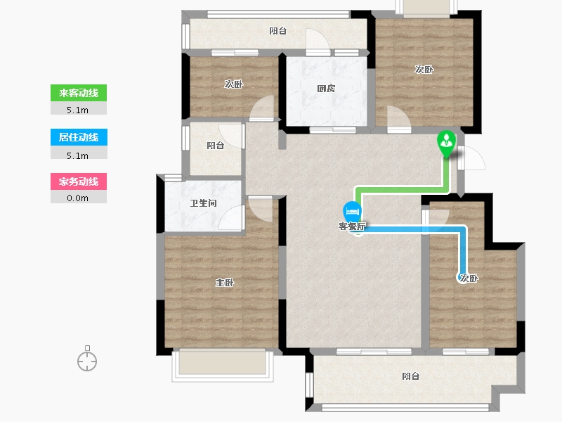 四川省-绵阳市-中梁御府-109.16-户型库-动静线