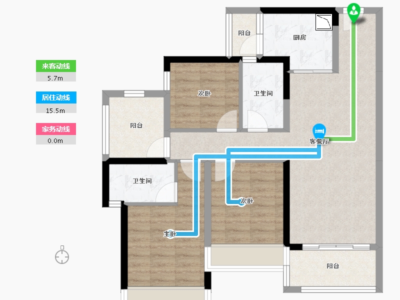 广东省-惠州市-中洲半岛城邦江山美苑5期-83.14-户型库-动静线