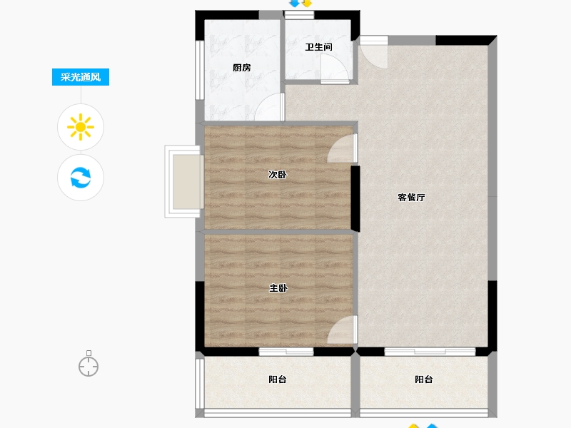 广西壮族自治区-桂林市-桂林日报社小区滨江国际-78.57-户型库-采光通风