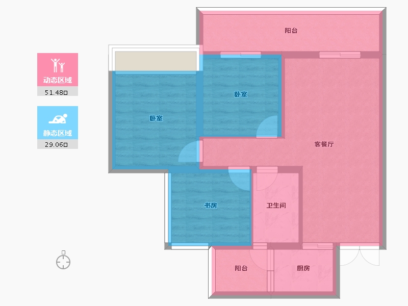 四川省-南充市-世合悦中心-71.37-户型库-动静分区