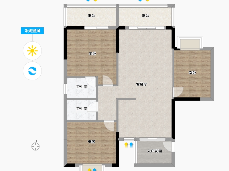 广西壮族自治区-桂林市-桂林日报社小区滨江国际-100.92-户型库-采光通风