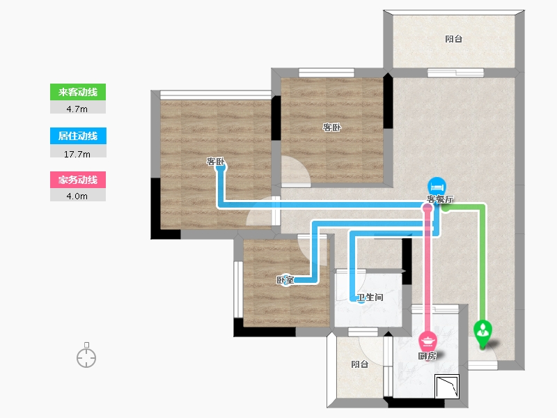 四川省-南充市-鼎仁恒骏府-63.63-户型库-动静线