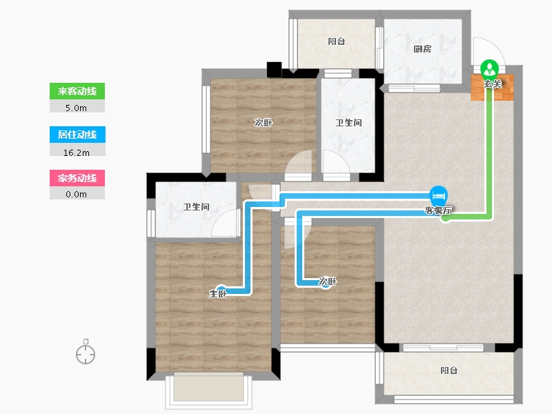 四川省-资阳市-书香雅郡-85.62-户型库-动静线