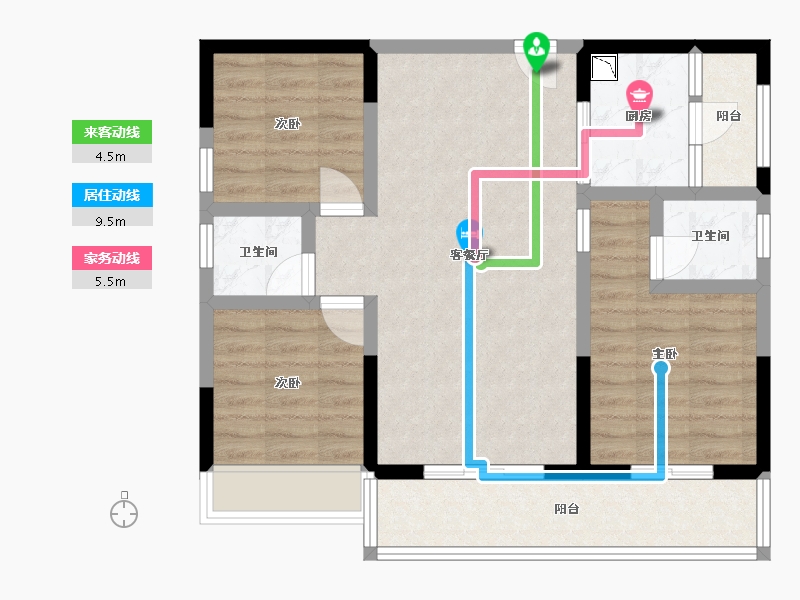 四川省-雅安市-雅原·幸福里-79.31-户型库-动静线