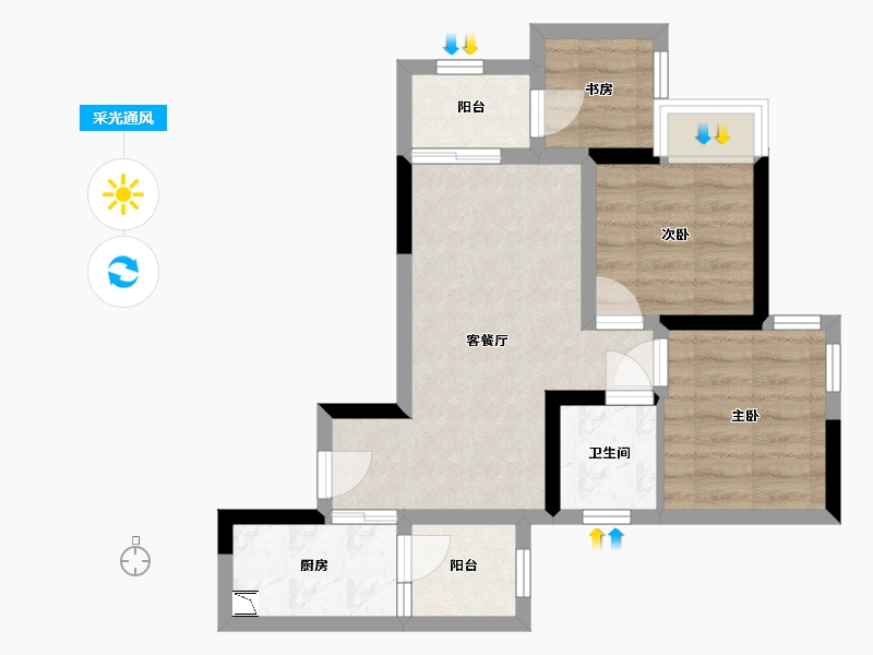 四川省-眉山市-天府创新中心-50.98-户型库-采光通风