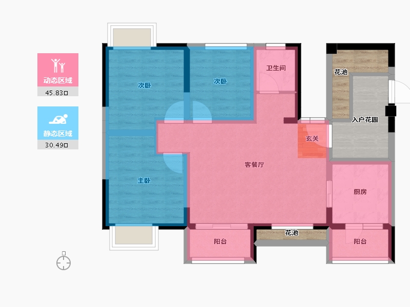 四川省-成都市-成龙1号-78.13-户型库-动静分区