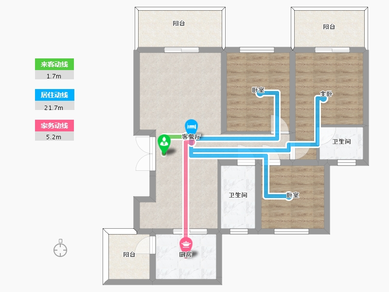 四川省-南充市-世合悦中心-84.76-户型库-动静线