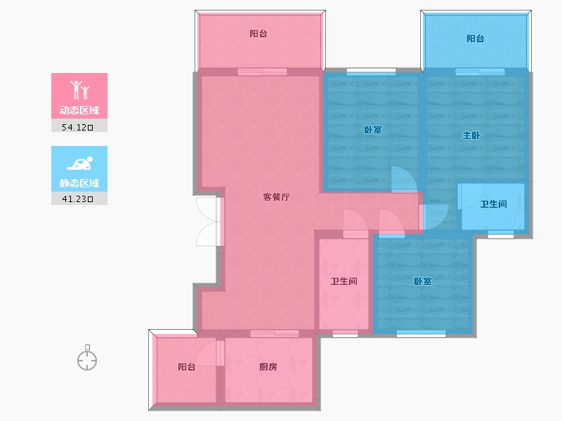 四川省-南充市-世合悦中心-84.76-户型库-动静分区