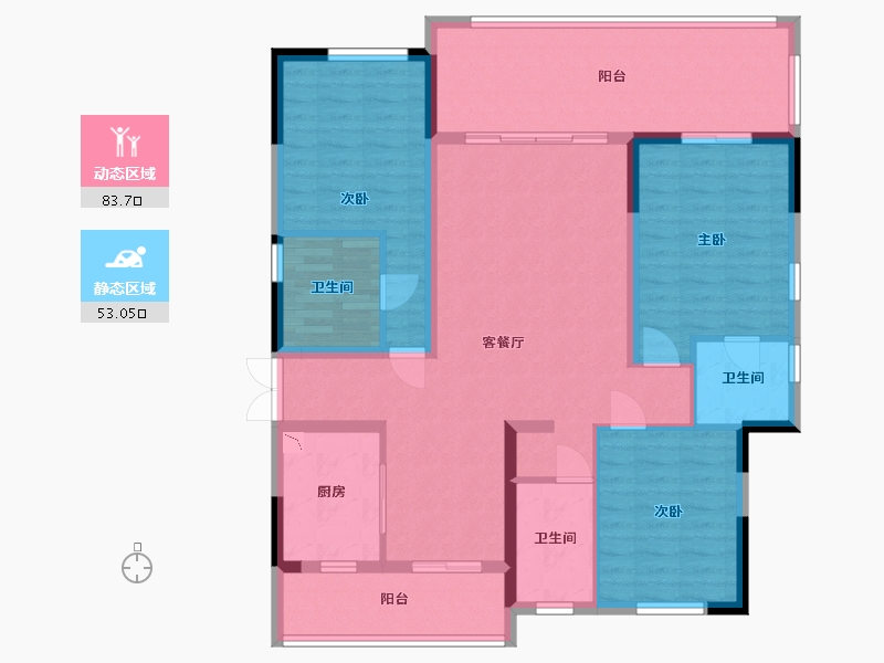 四川省-雅安市-中国桌山森林康养国际旅游度假区-122.88-户型库-动静分区