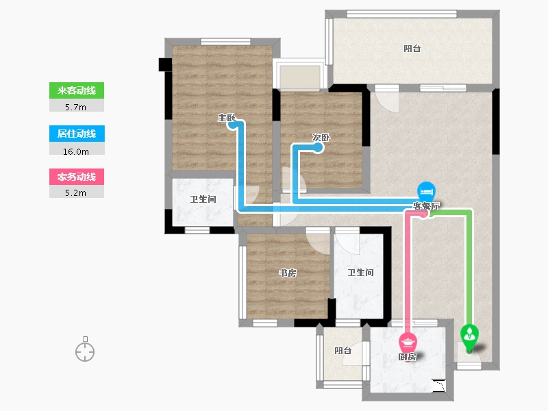 四川省-雅安市-西部网信·蒙山府-91.19-户型库-动静线