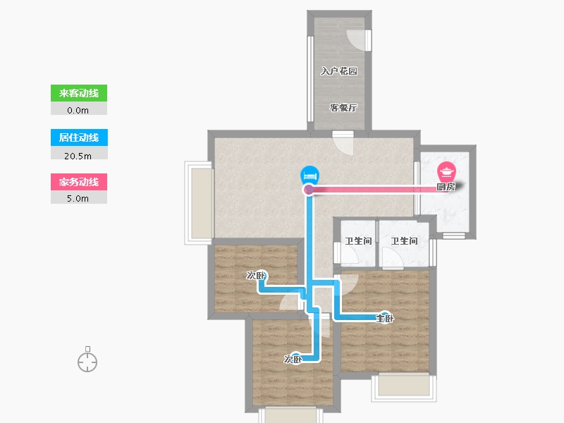 四川省-绵阳市-花溪七里-76.16-户型库-动静线