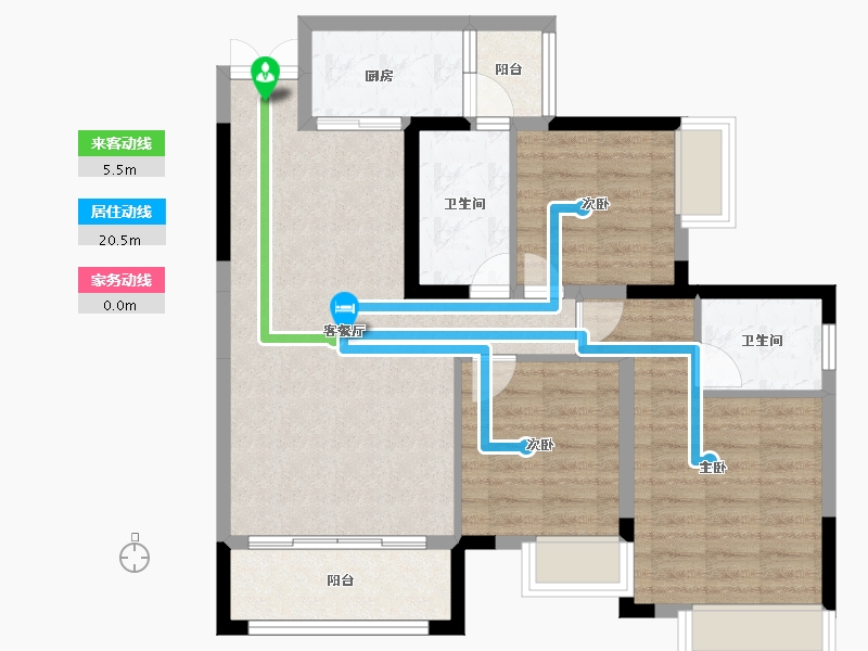 四川省-绵阳市-兴发龙溪谷-82.54-户型库-动静线