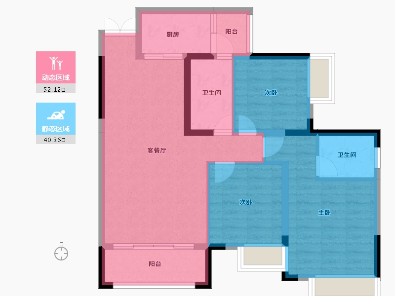 四川省-绵阳市-兴发龙溪谷-82.54-户型库-动静分区