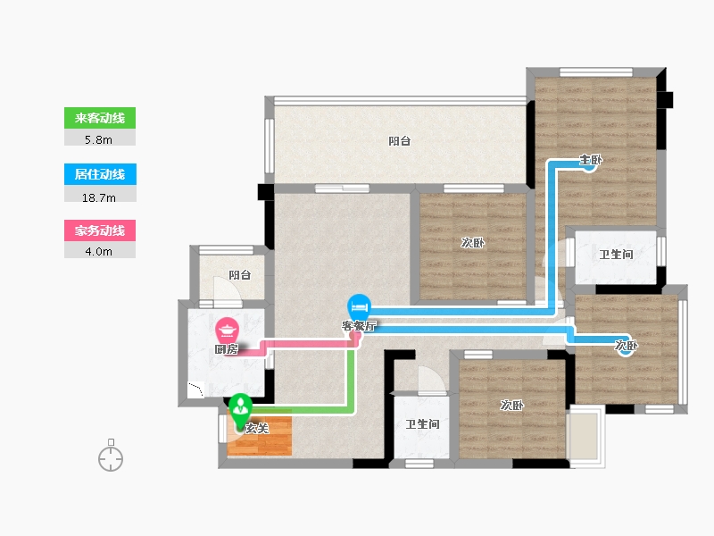 四川省-雅安市-西部网信·蒙山府-105.99-户型库-动静线