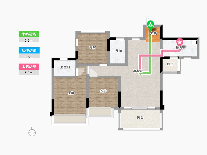 四川省-雅安市-西部网信·蒙山府-85.21-户型库-动静线