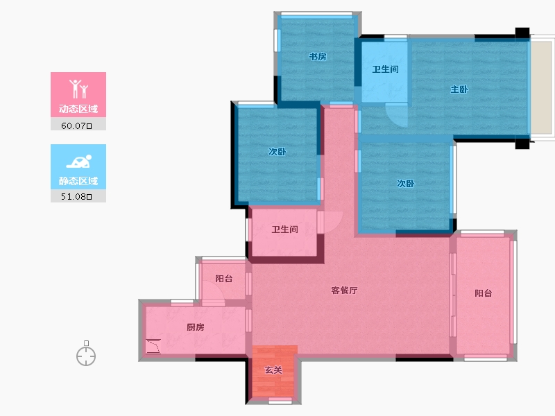 四川省-雅安市-西部网信·蒙山府-97.54-户型库-动静分区