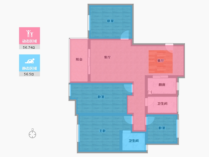 四川省-南充市-金澜天玺-100.42-户型库-动静分区