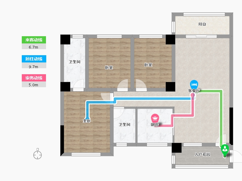 广西壮族自治区-百色市-靖西阳光城-99.86-户型库-动静线