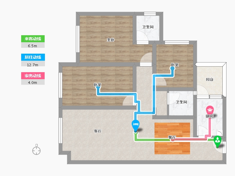 四川省-南充市-金澜天玺-82.99-户型库-动静线