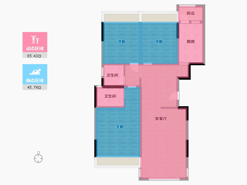 四川省-雅安市-桐悦湾-98.81-户型库-动静分区