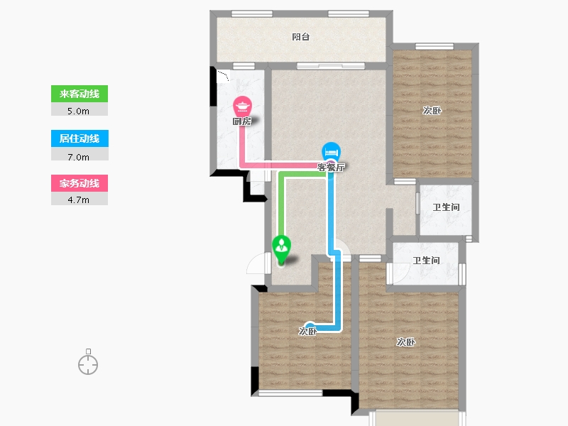 四川省-雅安市-桐悦湾-101.34-户型库-动静线