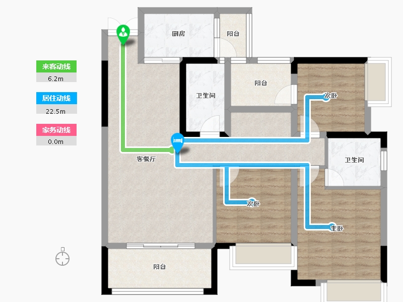 四川省-绵阳市-兴发龙溪谷-94.42-户型库-动静线