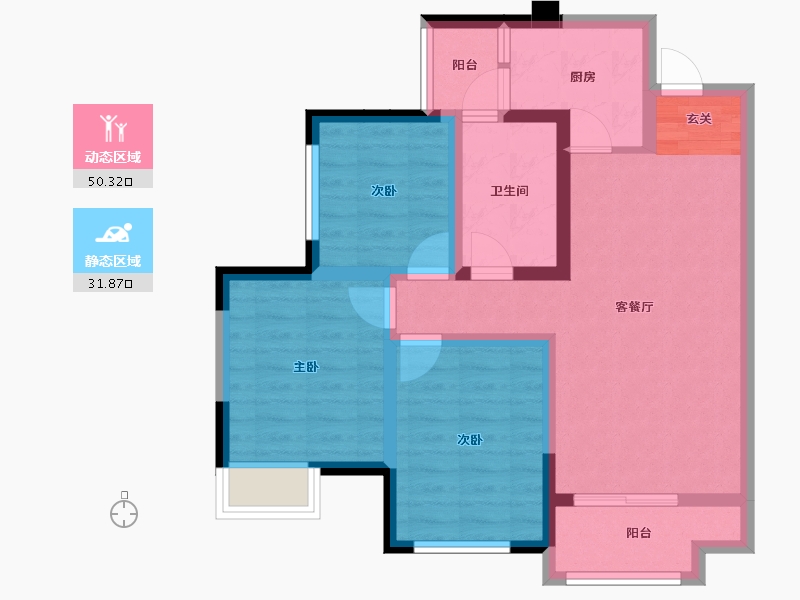 四川省-成都市-成龙1号-71.84-户型库-动静分区