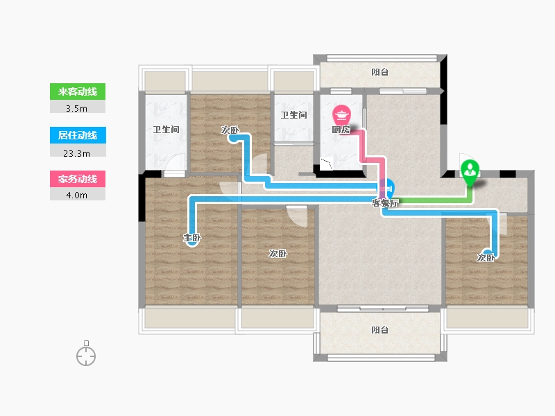 四川省-绵阳市-三台碧桂园-110.45-户型库-动静线