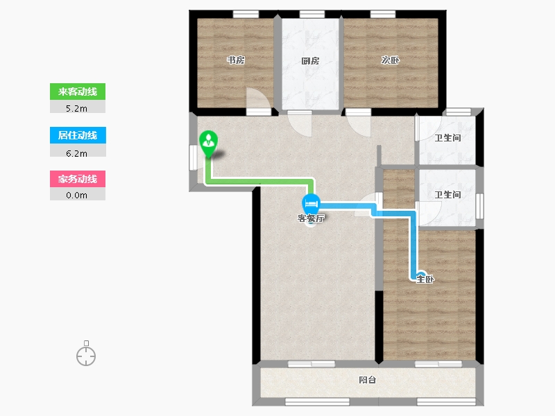 甘肃省-兰州市-金城御景园-84.46-户型库-动静线